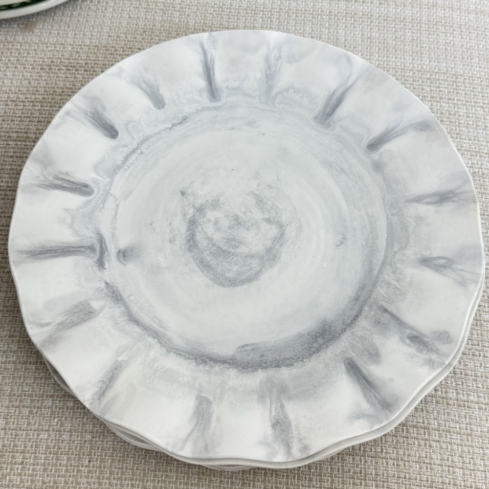 Pier 1 Melamine 11" Dinner Plates Set Of 5 Entertaining Guests Picnic Collectors